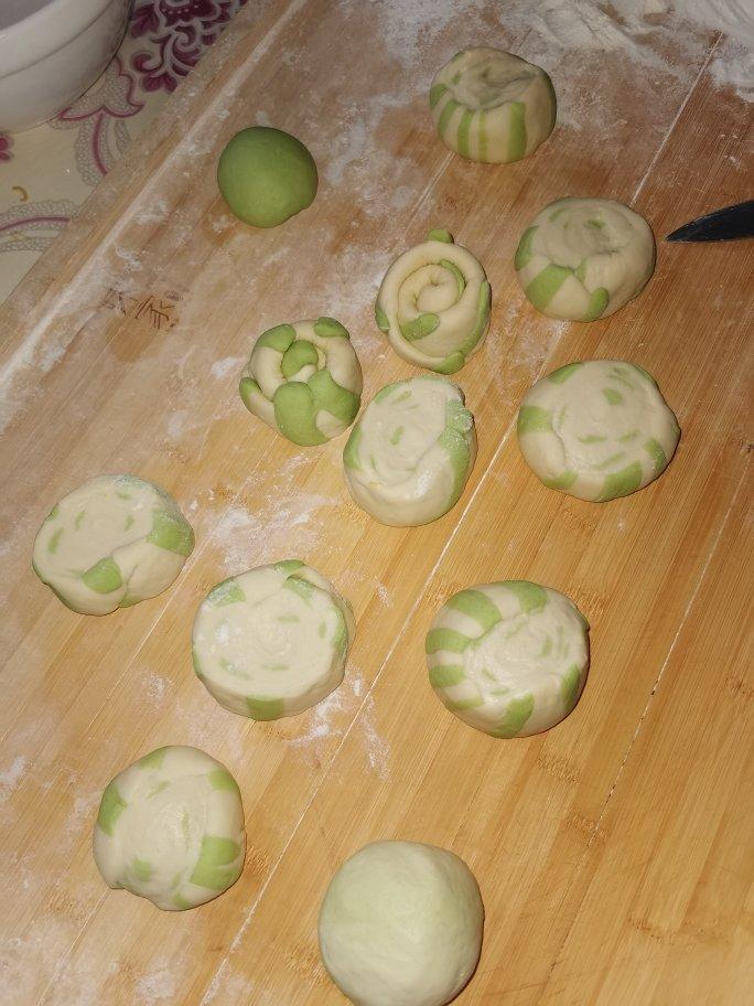 花纹馒头1（抹茶条纹）