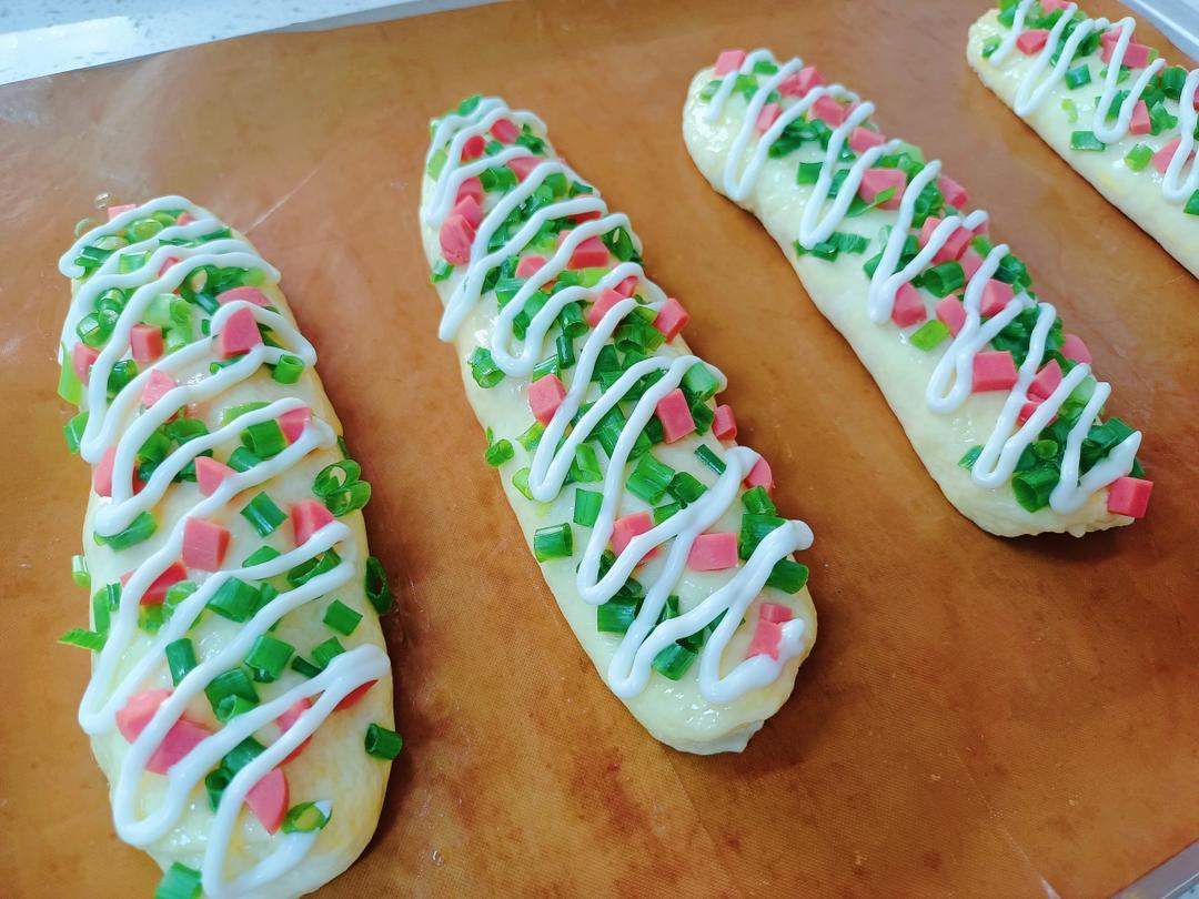 香葱火腿肉松面包