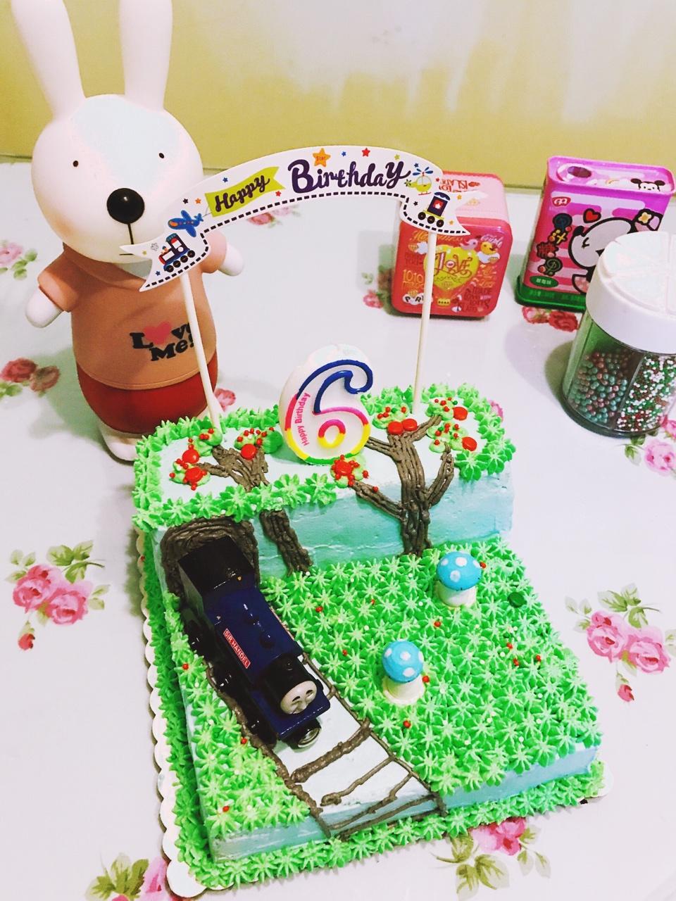 托马斯场景蛋糕（奶油蛋糕快手版）