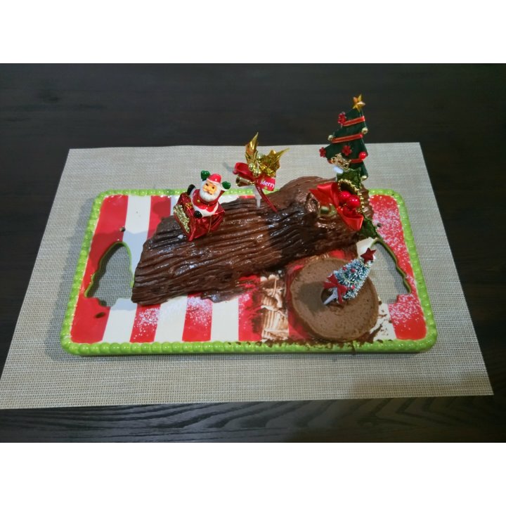 圣诞树根蛋糕