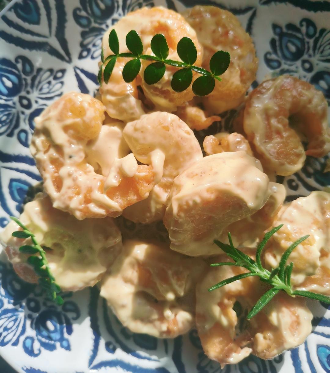 柏悦平替版芥末虾球