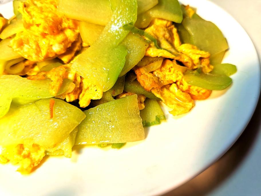 家常菜_快手菜_佛手瓜炒蛋_低碳减脂_小白操作