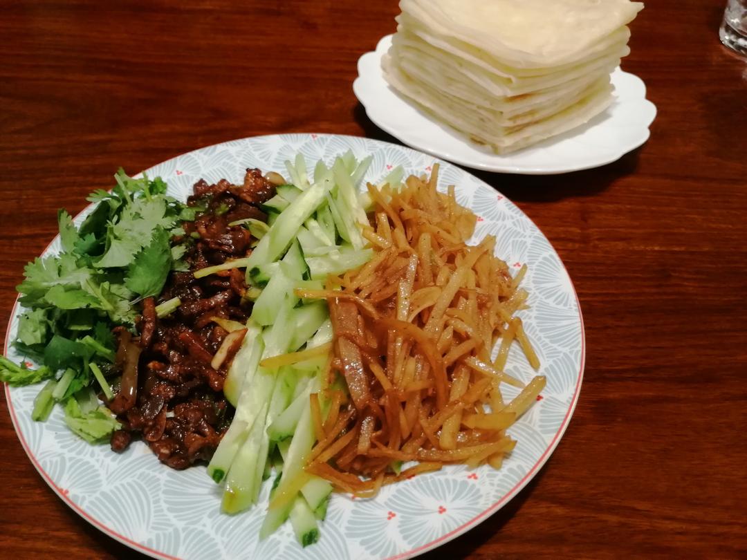 肉丝土豆丝卷饼的做法
