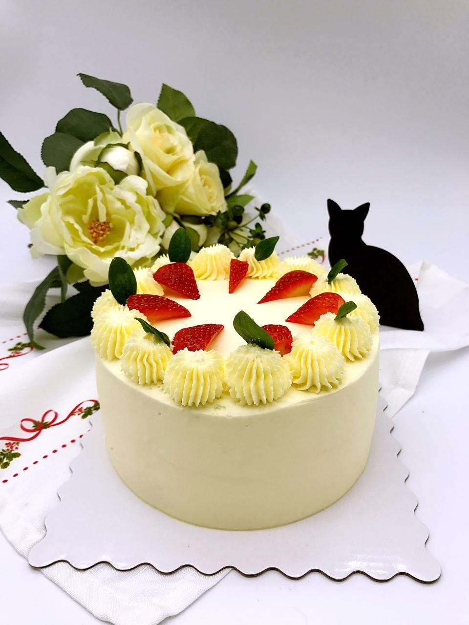 六寸抹茶戚风蛋糕