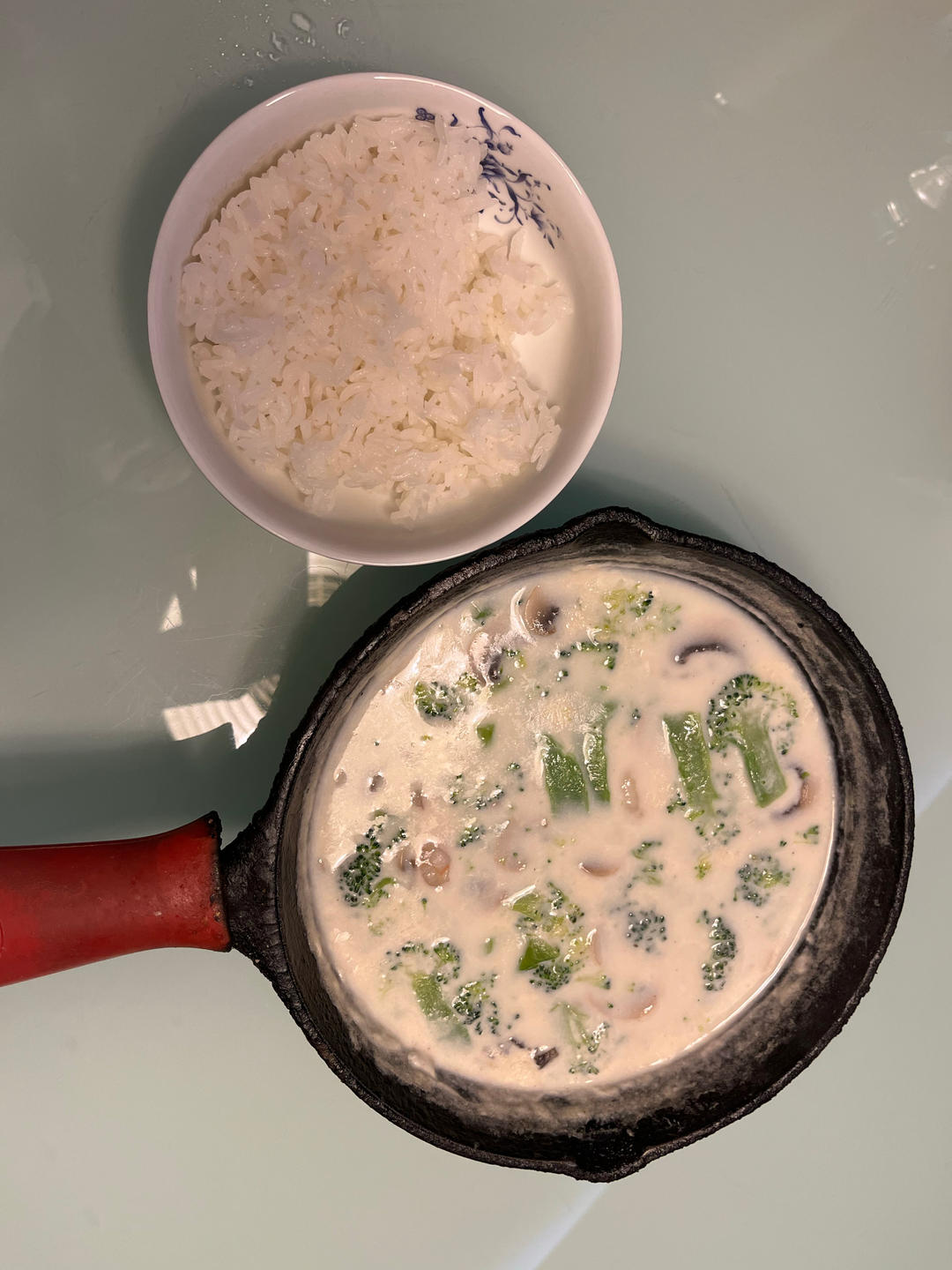 低脂奶油蘑菇汤🍄[不用黄油和奶油超简单]