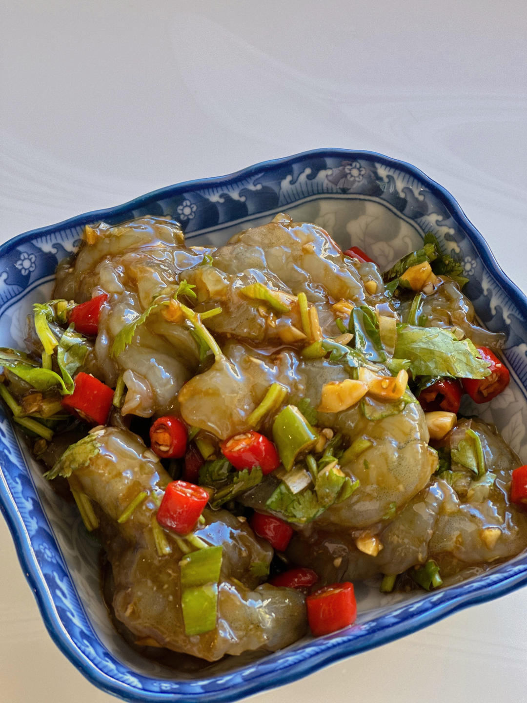 生卤虾  饭店水平