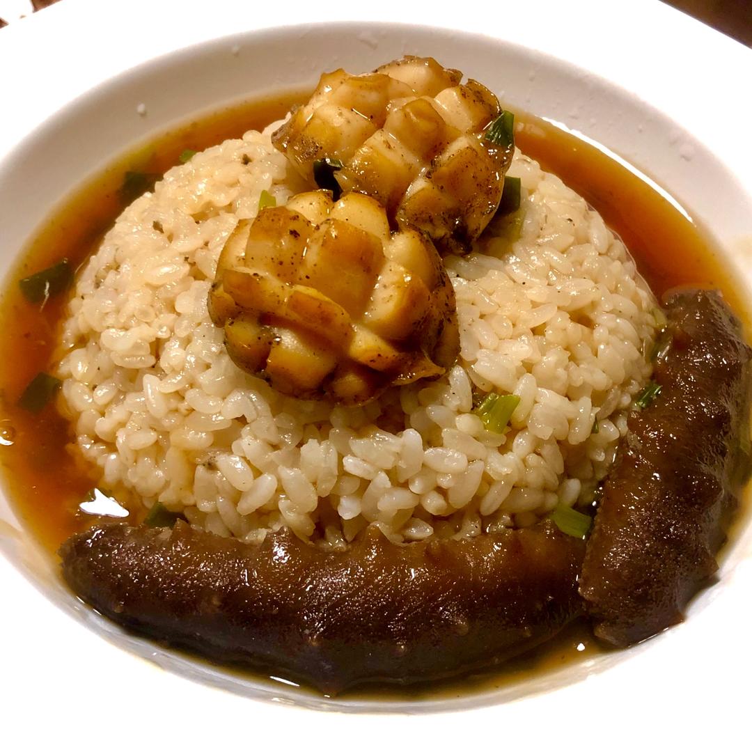 海参鲍鱼捞饭(红烧海参鲍鱼)——中式一日三餐(一百六十)的做法