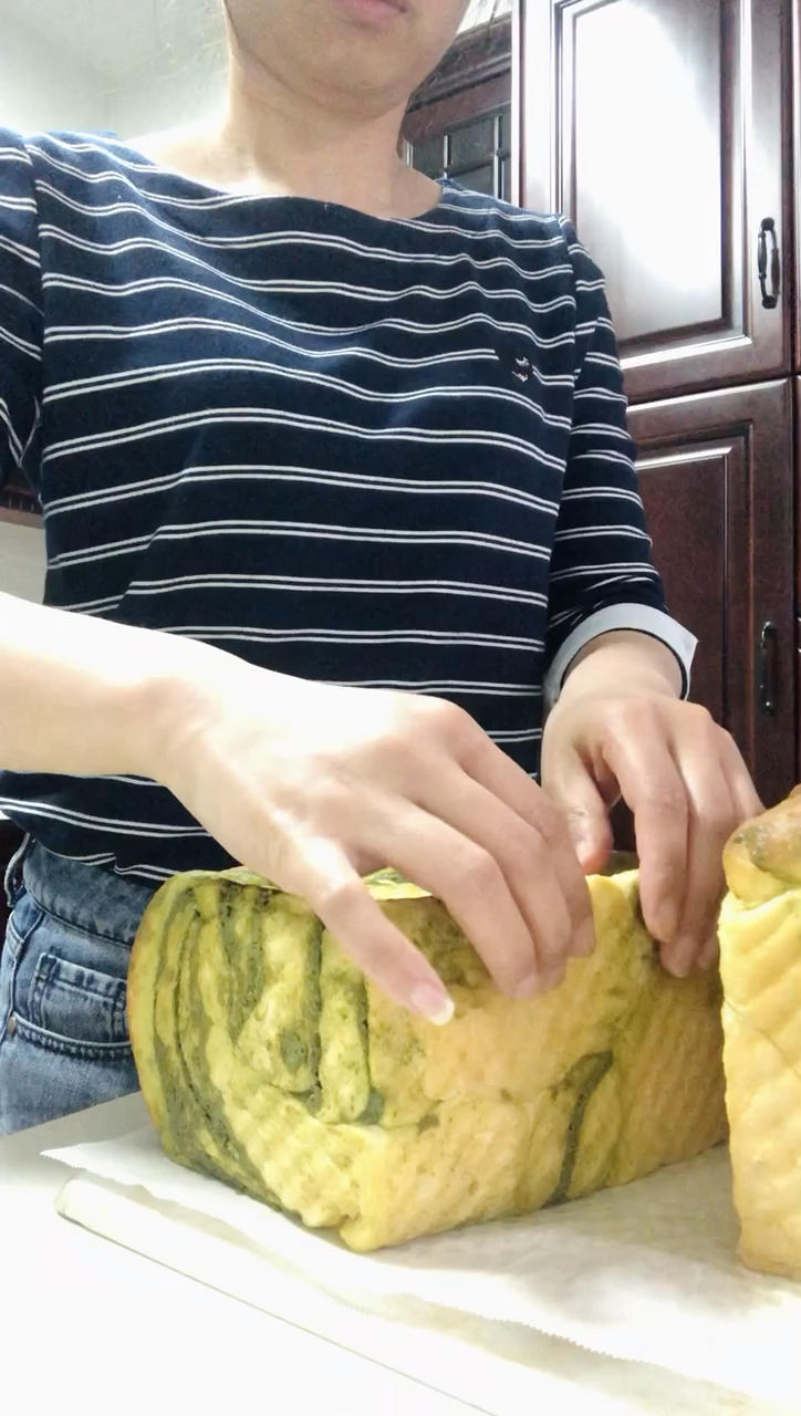 绿色心情---抹茶手撕小吐司