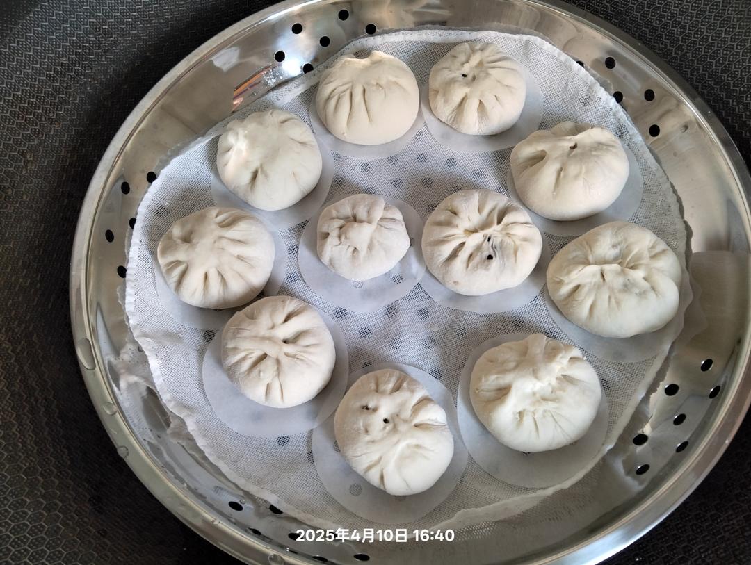 ❗香菇包菜猪肉馅包子❗简单好吃❗一次发面❗