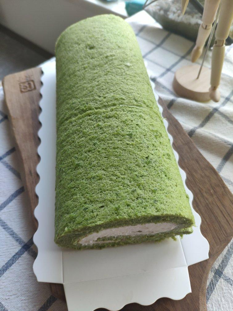 艾草蜜豆蛋糕卷