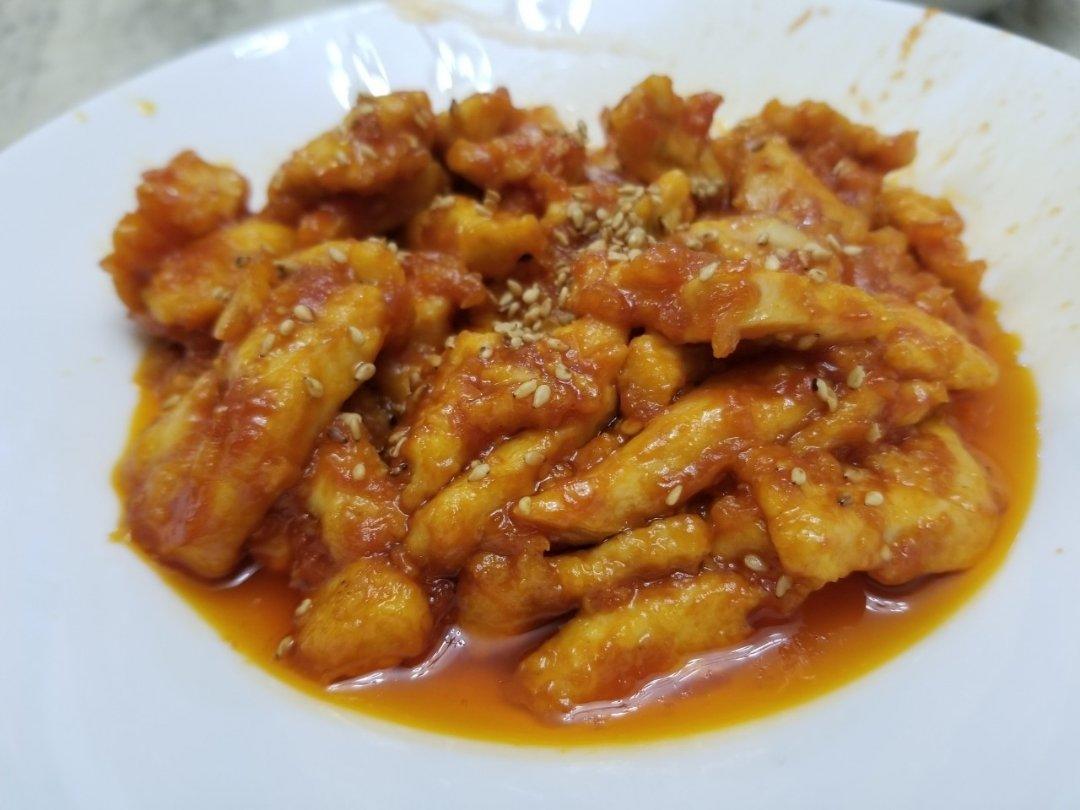 酸甜可口的糖醋里脊(鸡胸肉版)