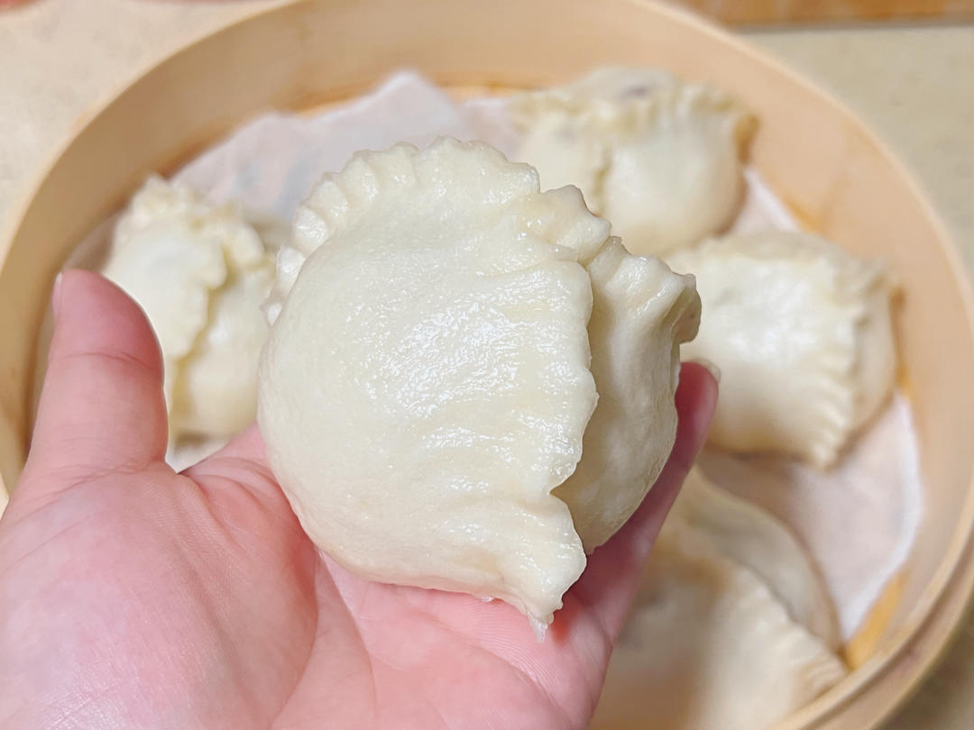 好看又好吃的花边～豆沙包