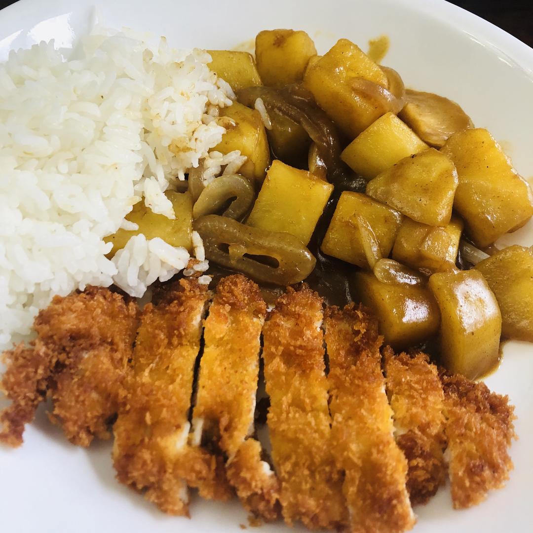 🍛日式咖喱鸡排饭的做法