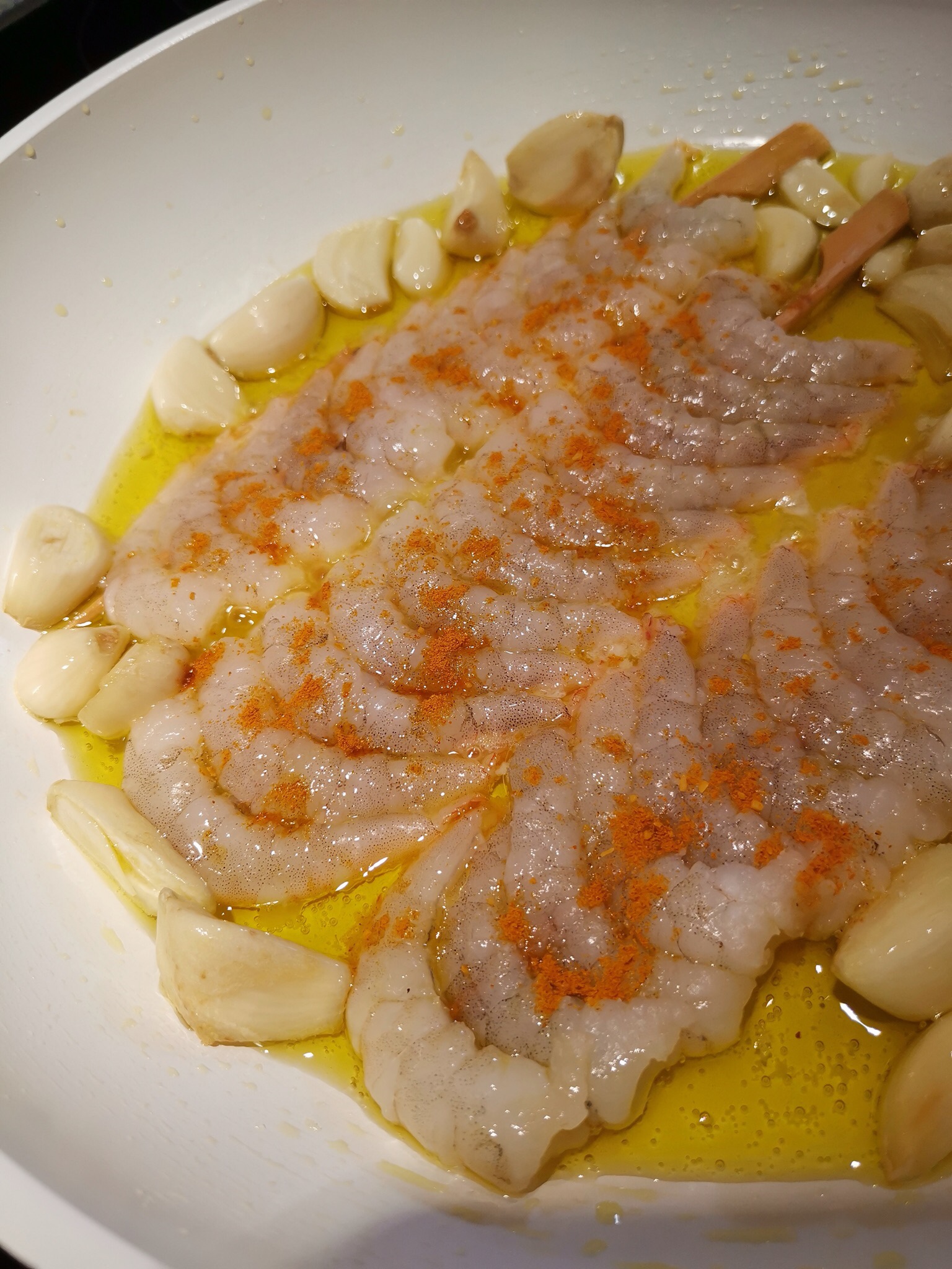 橄榄油蒜煎虾🦐串的做法 步骤5