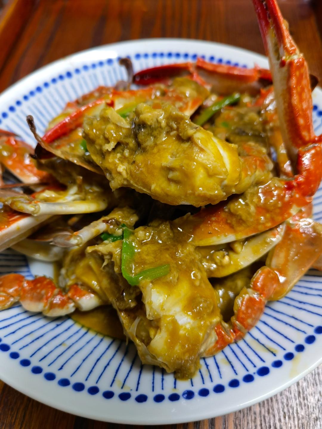 葱姜炒梭子蟹（very easy）