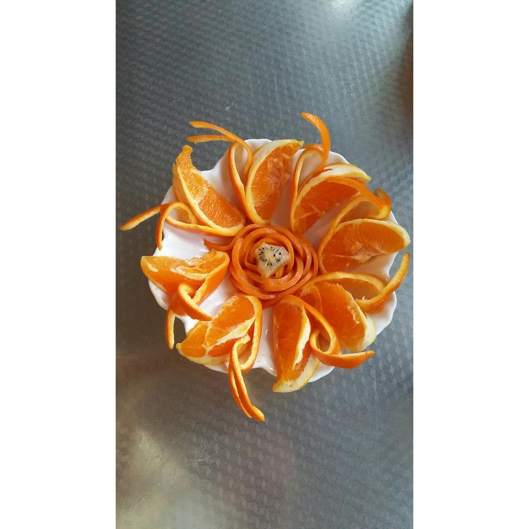 猪猪的宝贝苗做的diy橙子拼盘