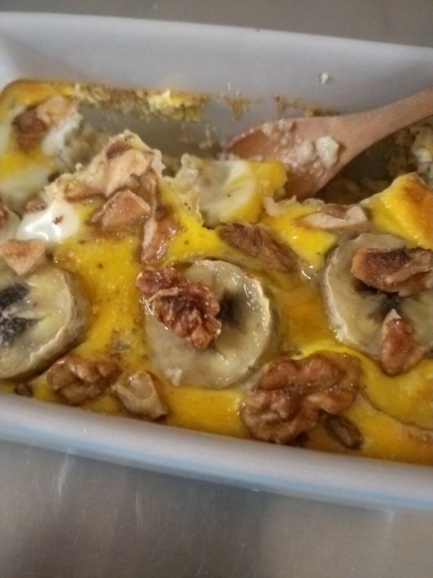 蛋烤香蕉牛奶燕麦片（超强饱腹健康低脂）