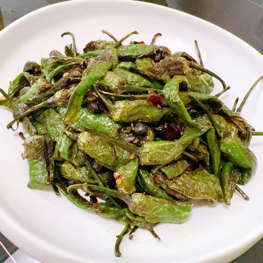 豆豉虎皮椒的做法