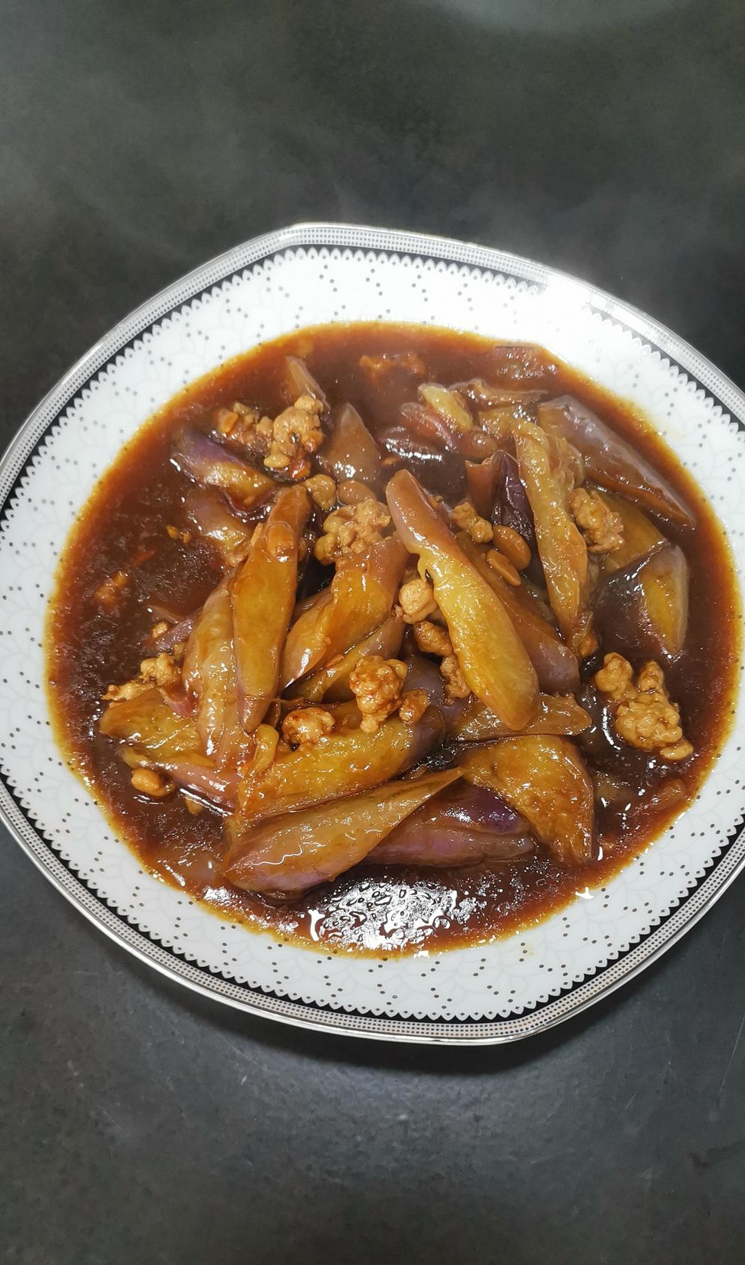 红烧肉末茄子
