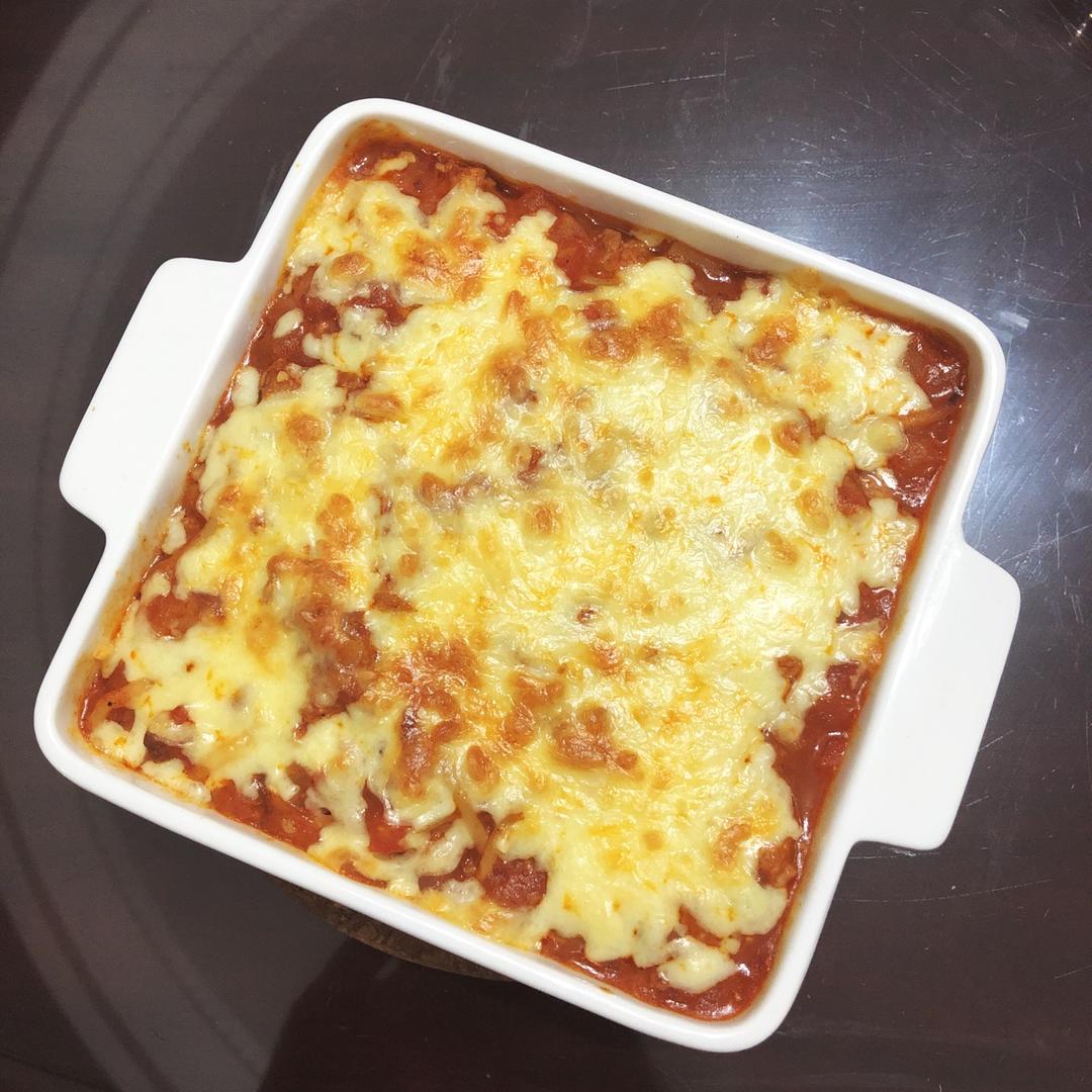 芝士焗番茄肉酱意大利面
