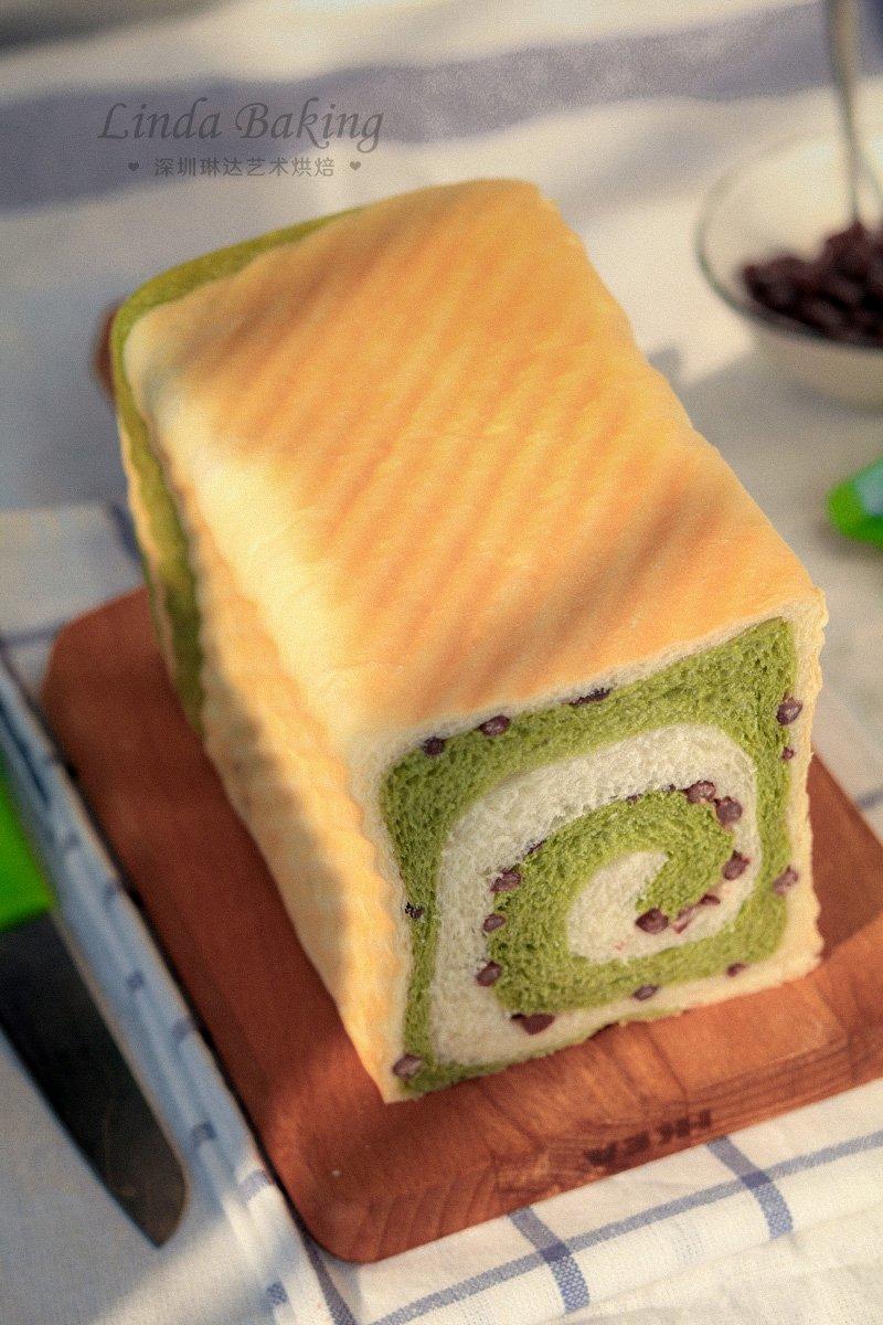 抹茶蜜豆吐司