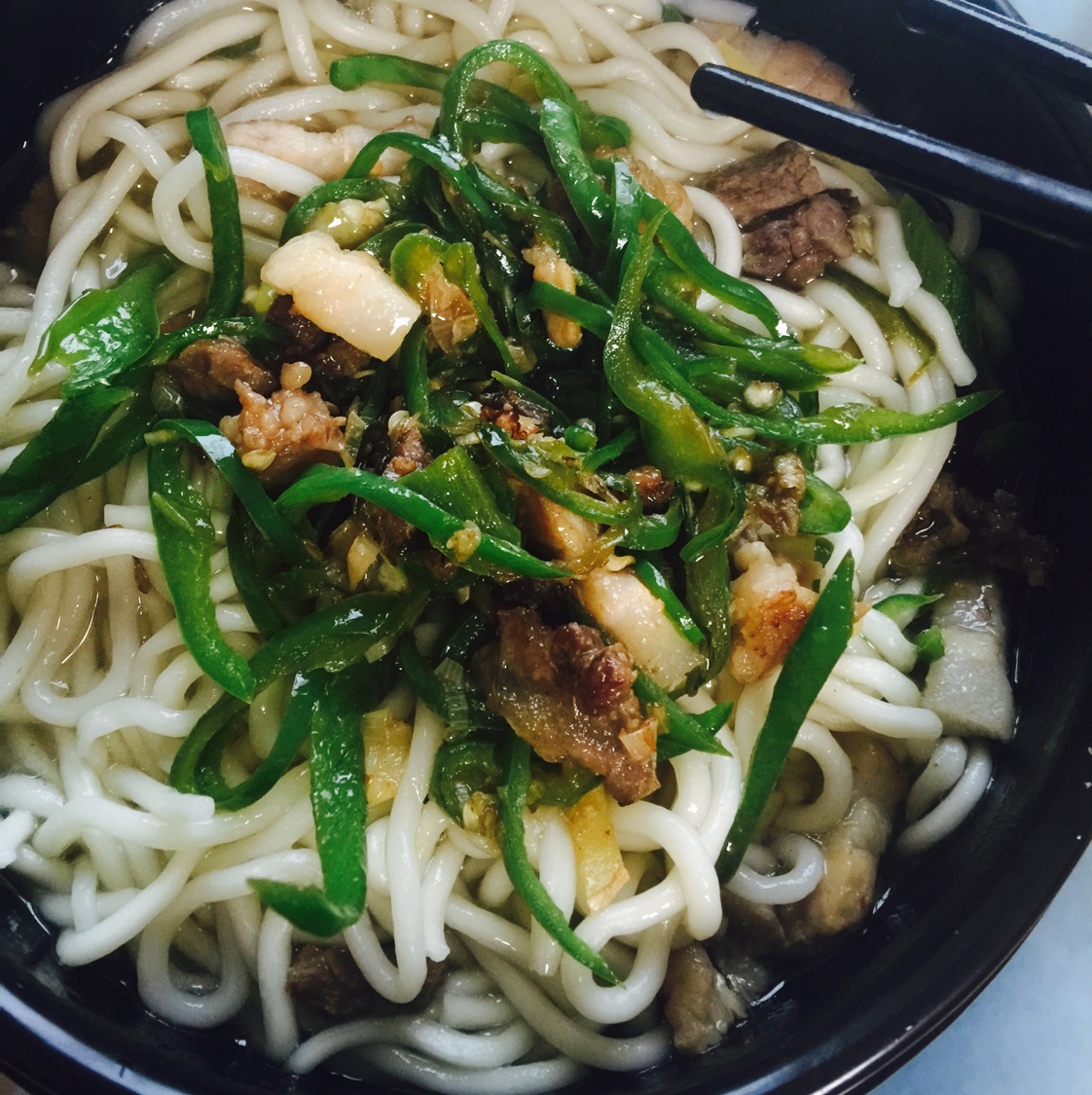 青椒肉丝面