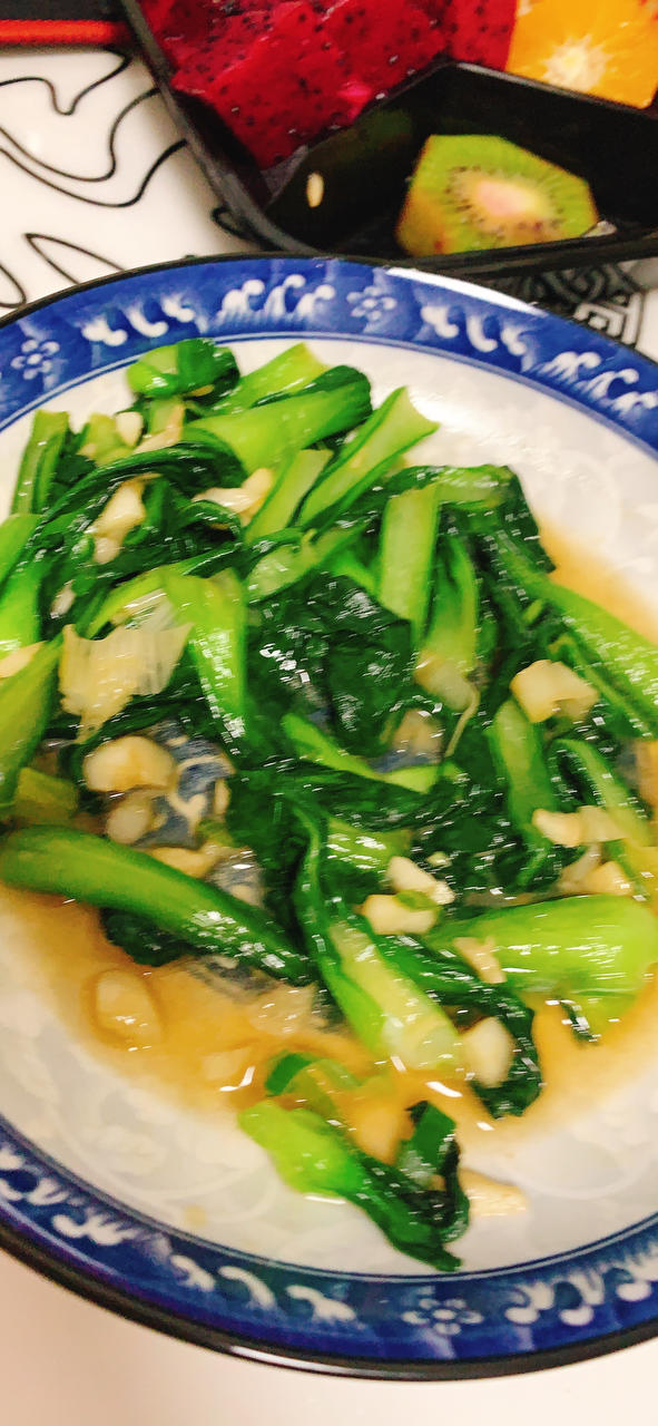 炒青菜，脆而不生，熟而不老