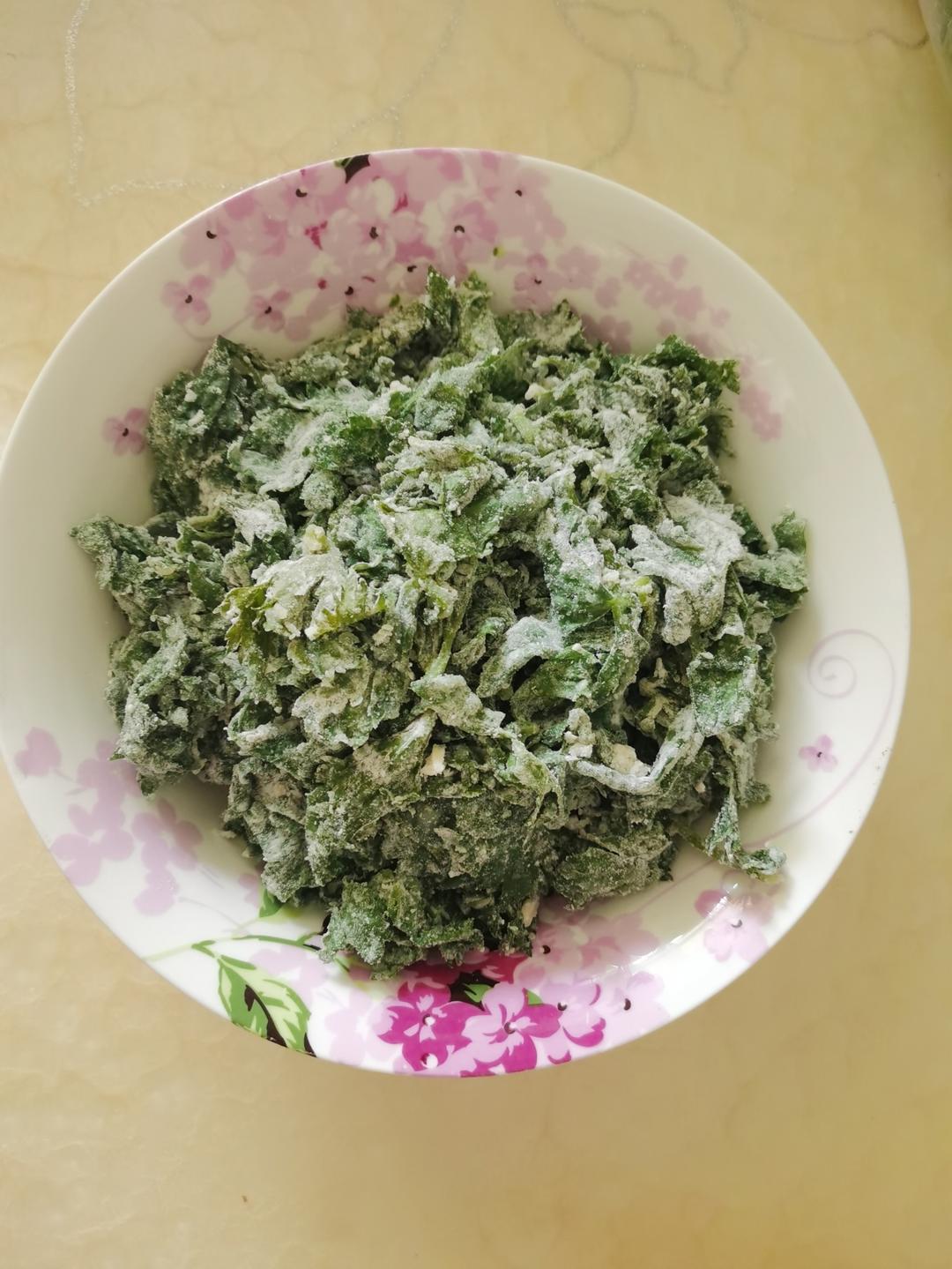 蒸芹菜叶（蒸野菜）