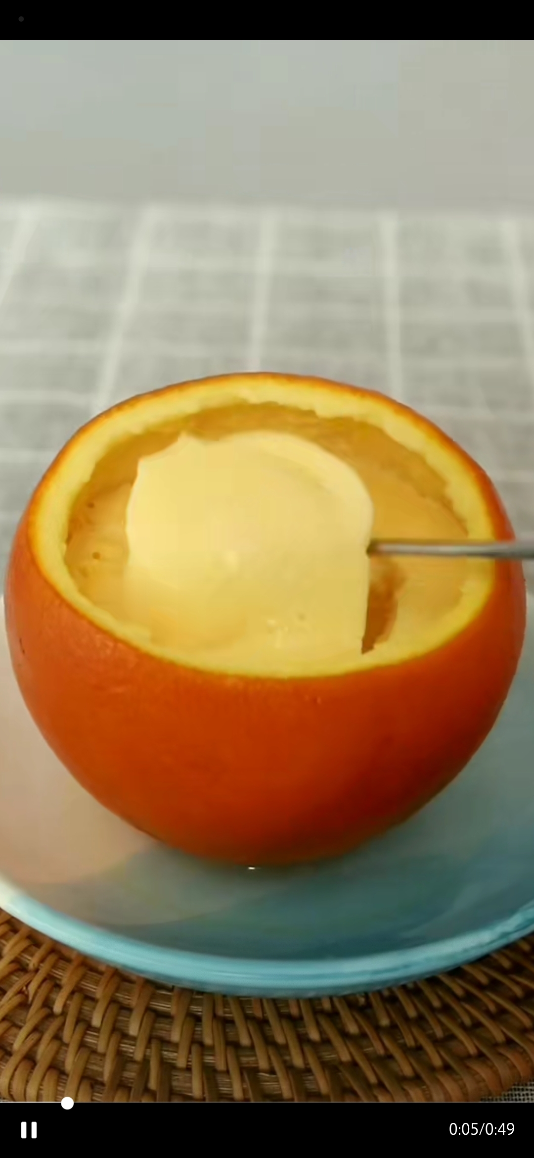 橙子🍊蒸蛋 止咳润肺 10+的做法
