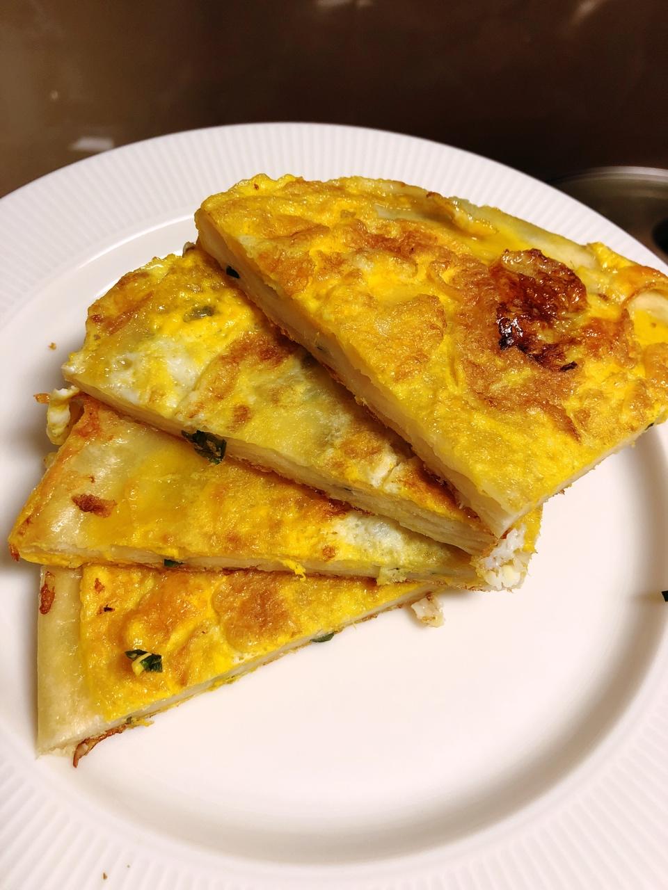 鸡蛋葱油饼                  （更新饼坯保存方法）