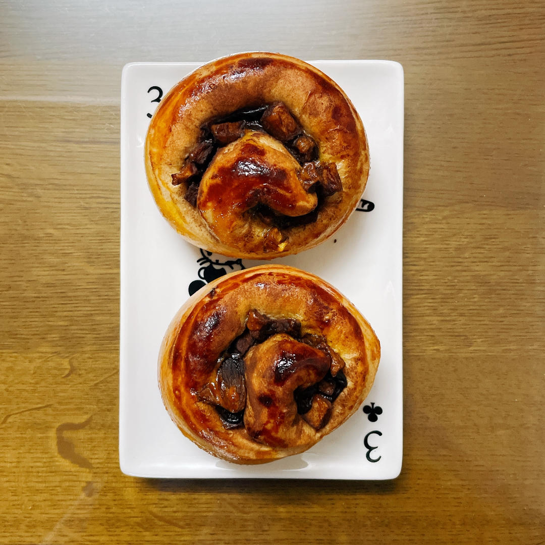 冬天暖人心 健康低卡的肉桂苹果软面包