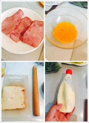 手卷培根三文治（快手早餐）的做法 步骤1