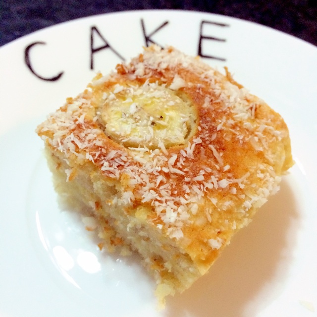 紫娃做的香蕉椰蓉蛋糕