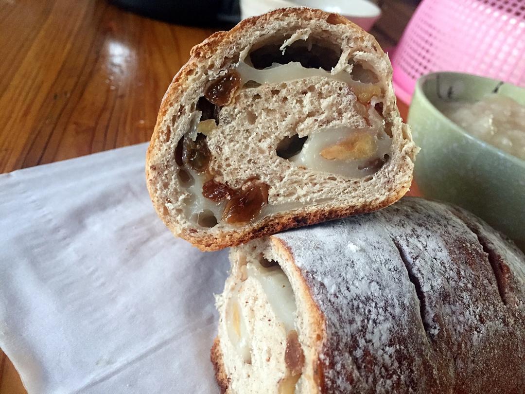 麻薯核桃夹心软欧包