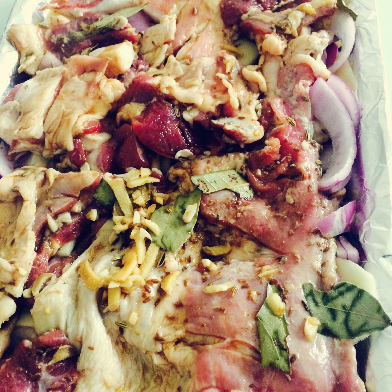 孜然羊排烤土豆