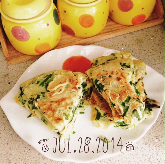 鸡蛋韭菜饼