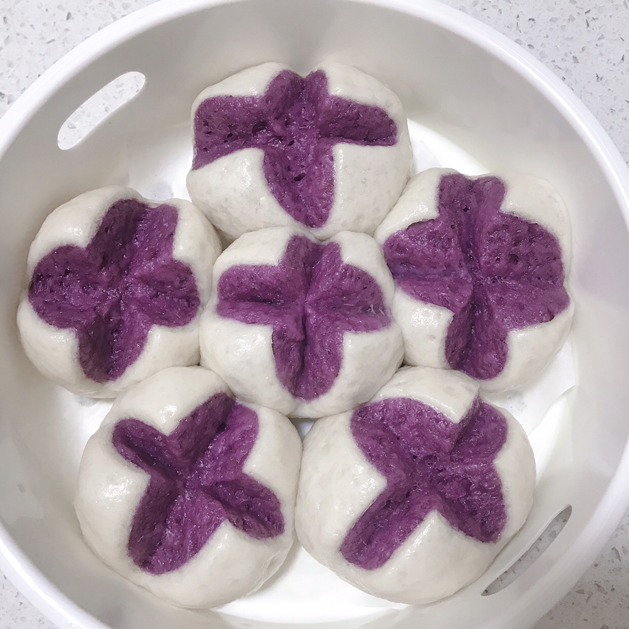 紫薯开花馒头的做法