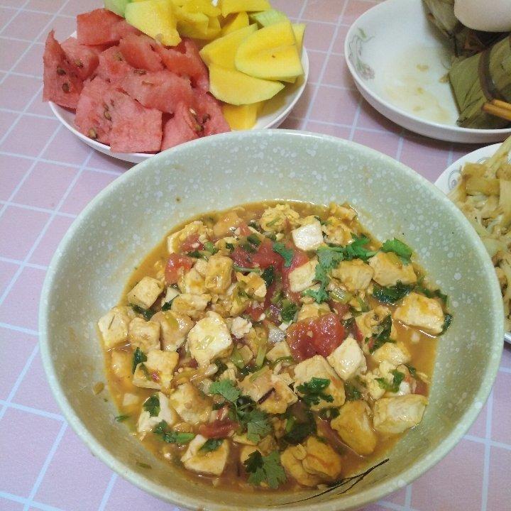 西红柿烧豆腐