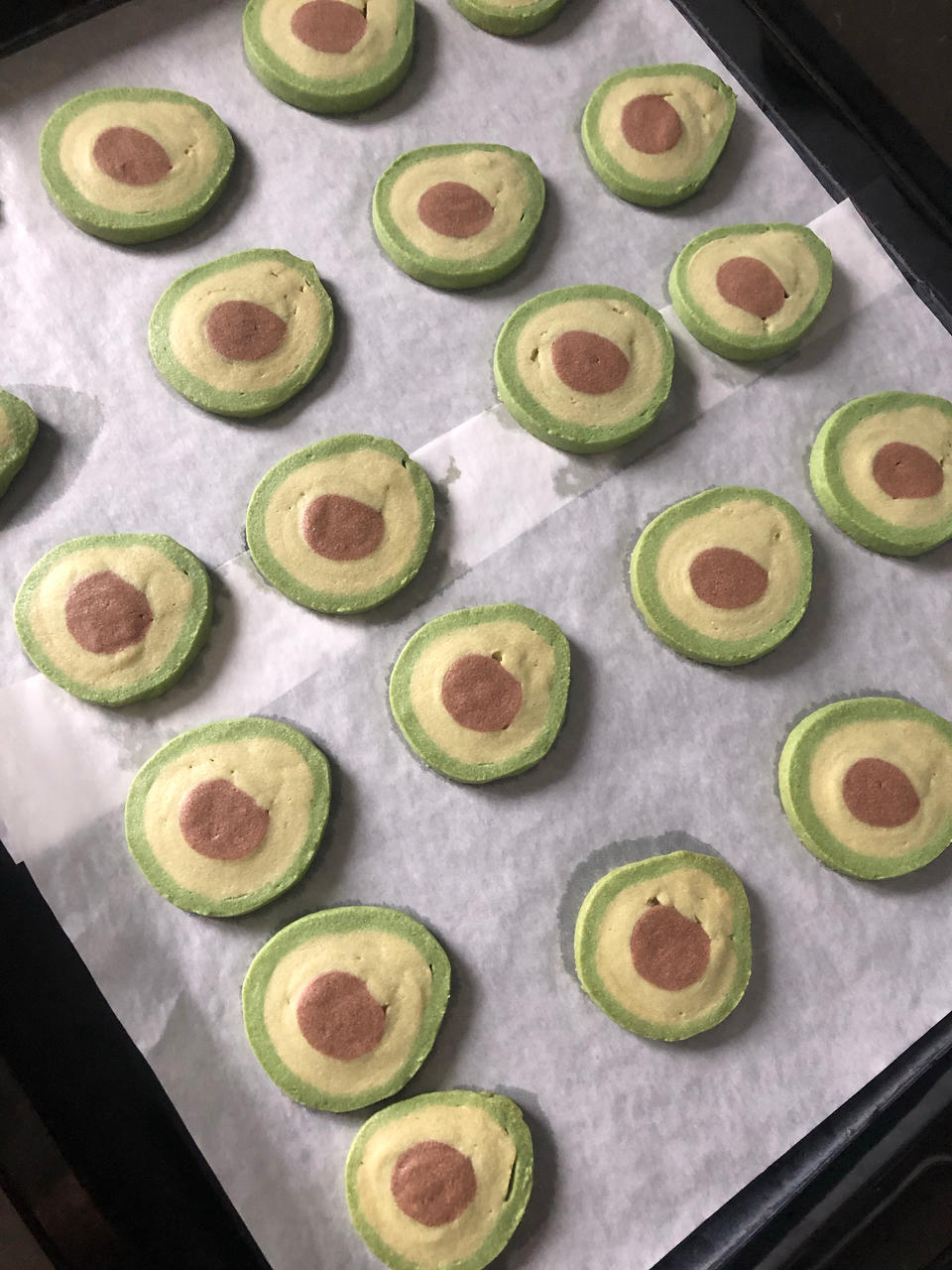 🥑免打发，免模具，清新小可爱—牛油果造型曲奇饼干