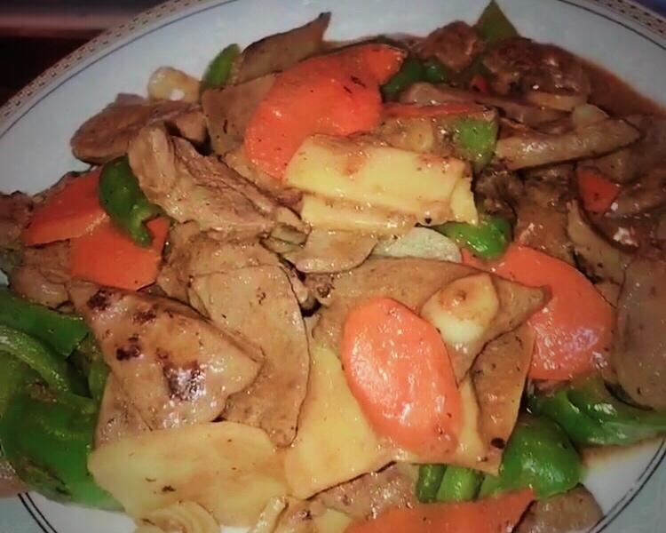 熘肝尖儿的做法