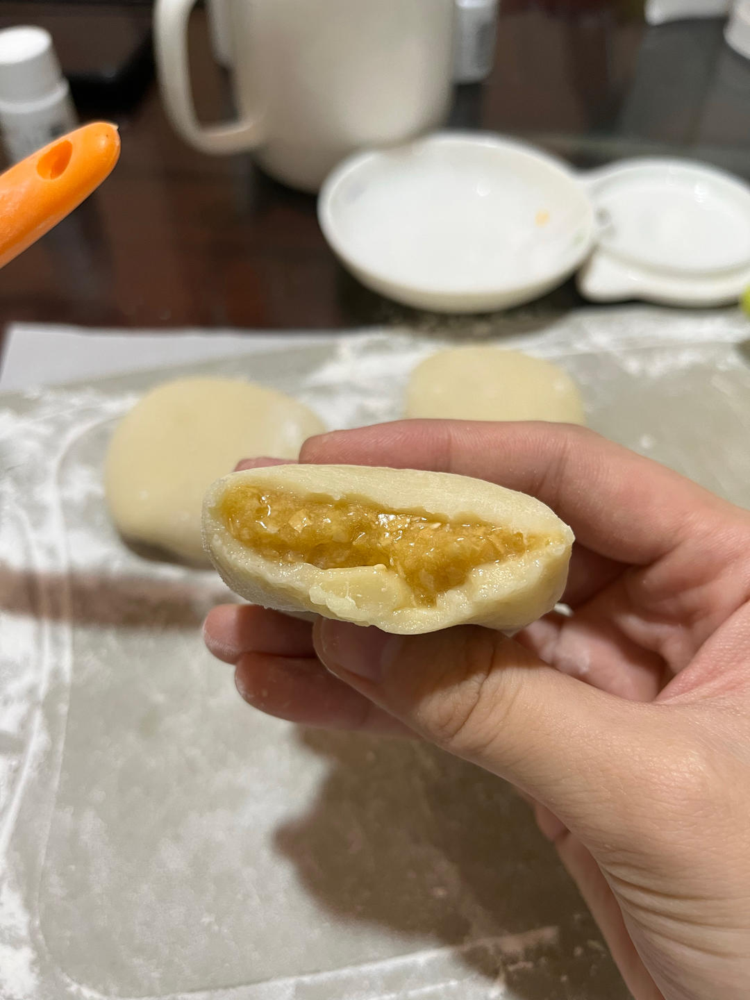 ㊙️无需烤箱❗️一次成功的燕麦雪饼❗会爆浆哦