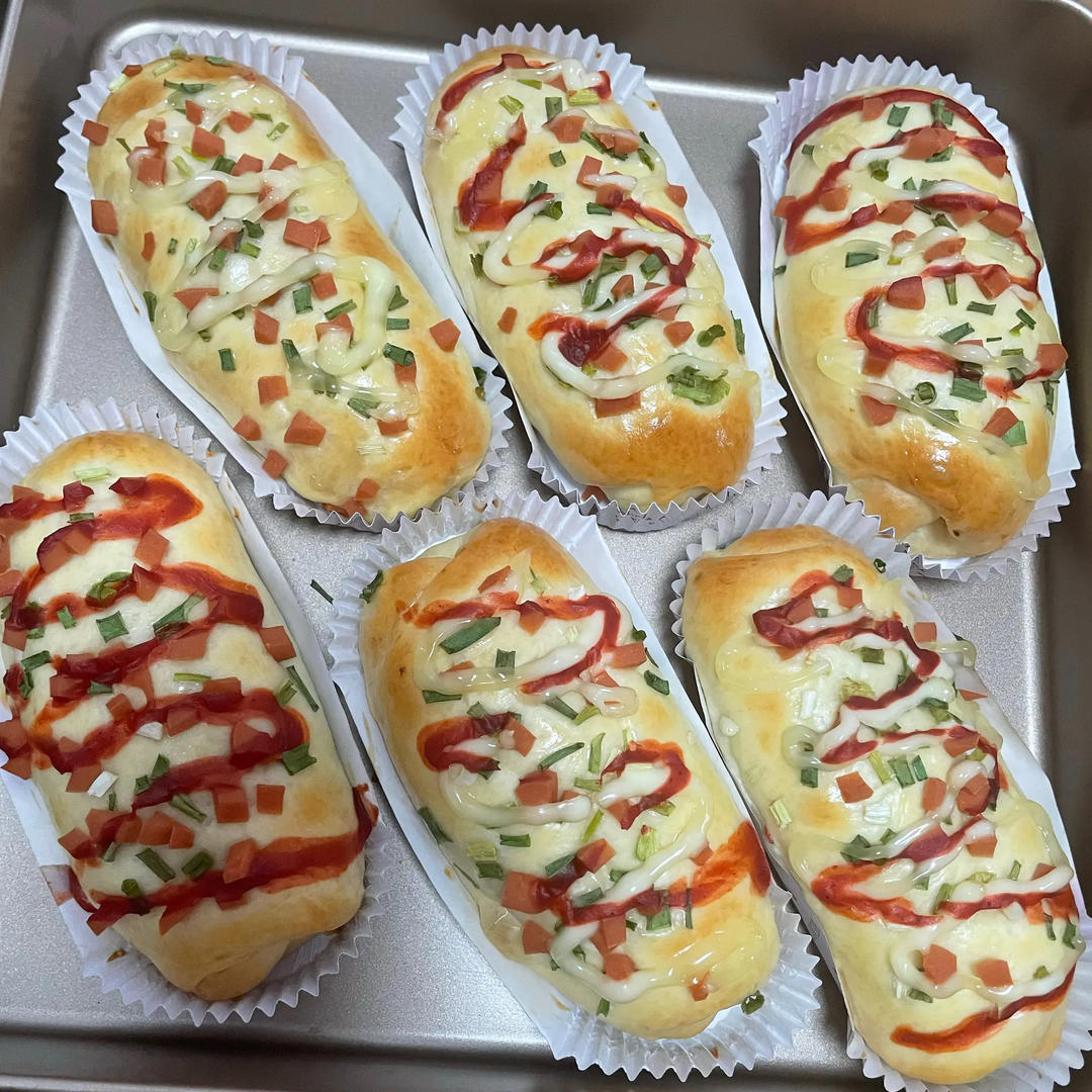 香葱火腿肉松面包