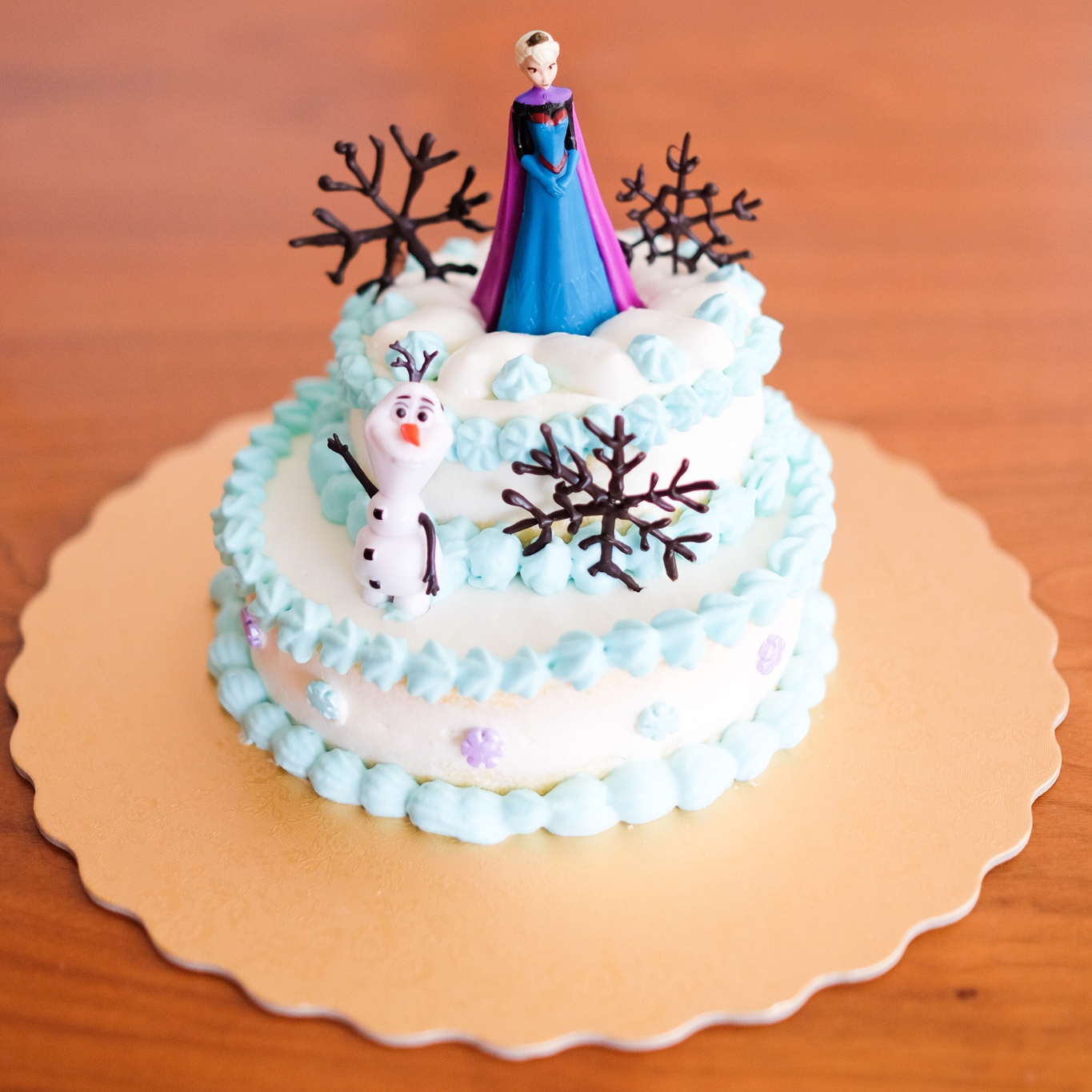 快手冰雪奇缘蛋糕