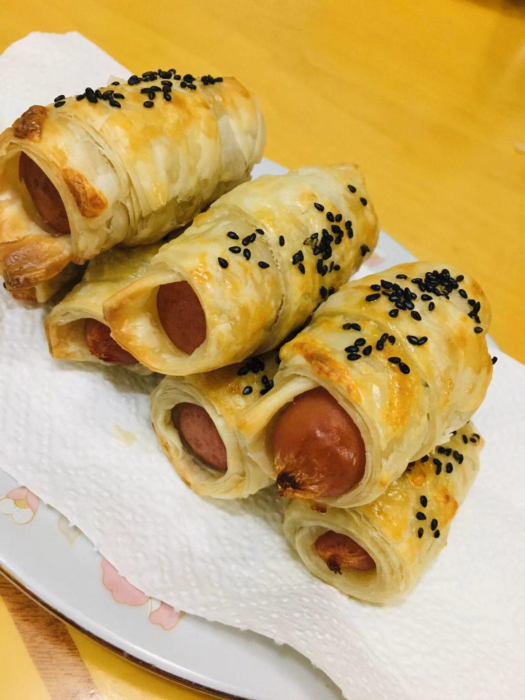 【超简单】手抓饼包肠仔