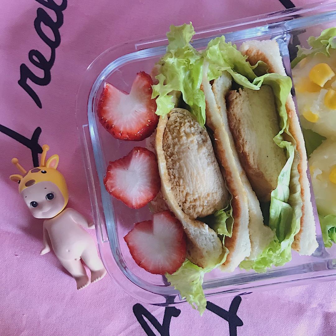 照烧鸡胸沼三明治~酸奶抹酱，低脂无负担