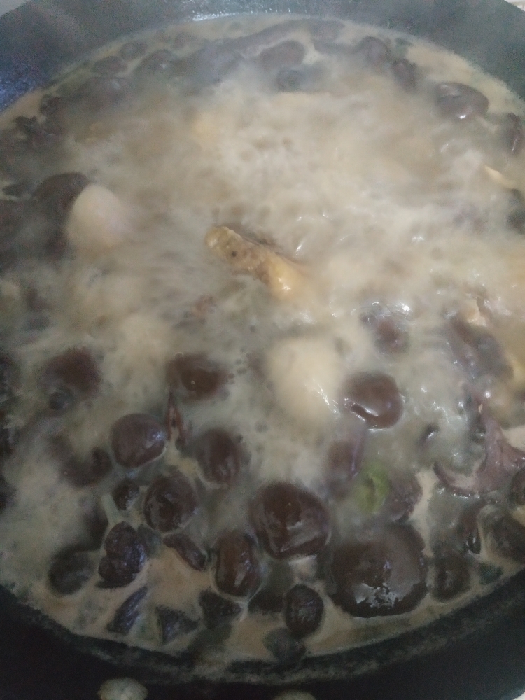 红蘑菇炖鸡汤的做法 步骤7