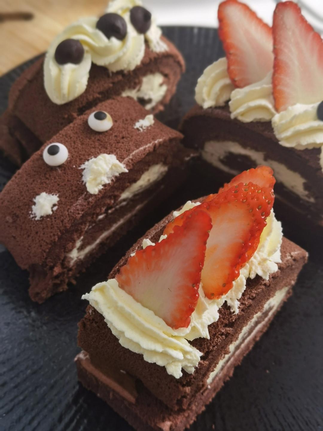 超浓郁卷不裂的巧克力蛋糕卷