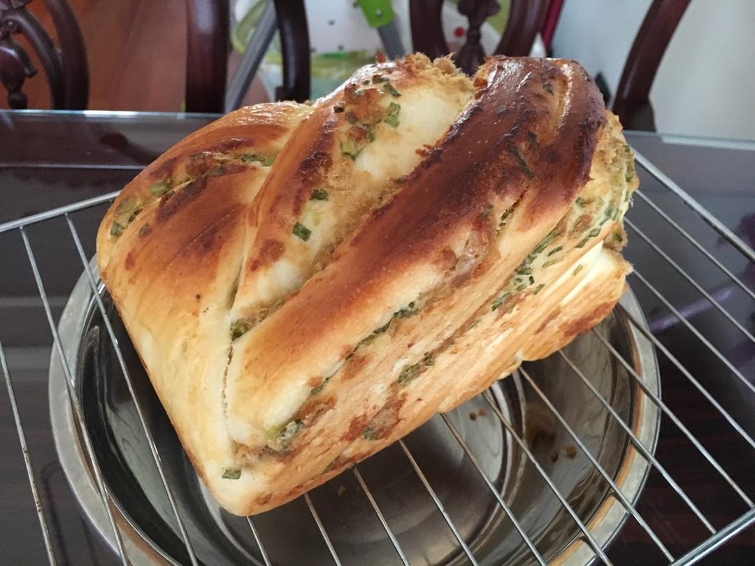 香葱肉松手撕吐司