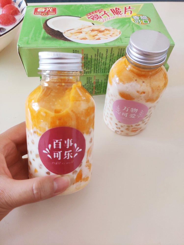 港式甜品——杨枝甘露(芒果西米露)附芒果花切法