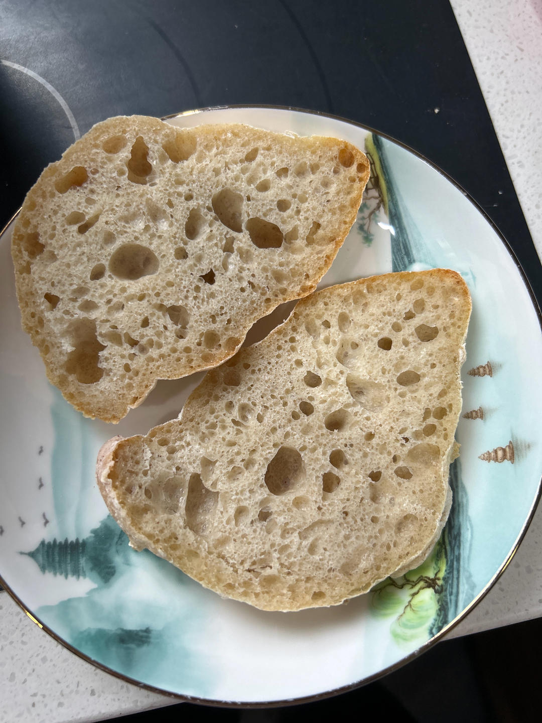 【不揉面】100%全麦拖鞋面包（恰巴塔）